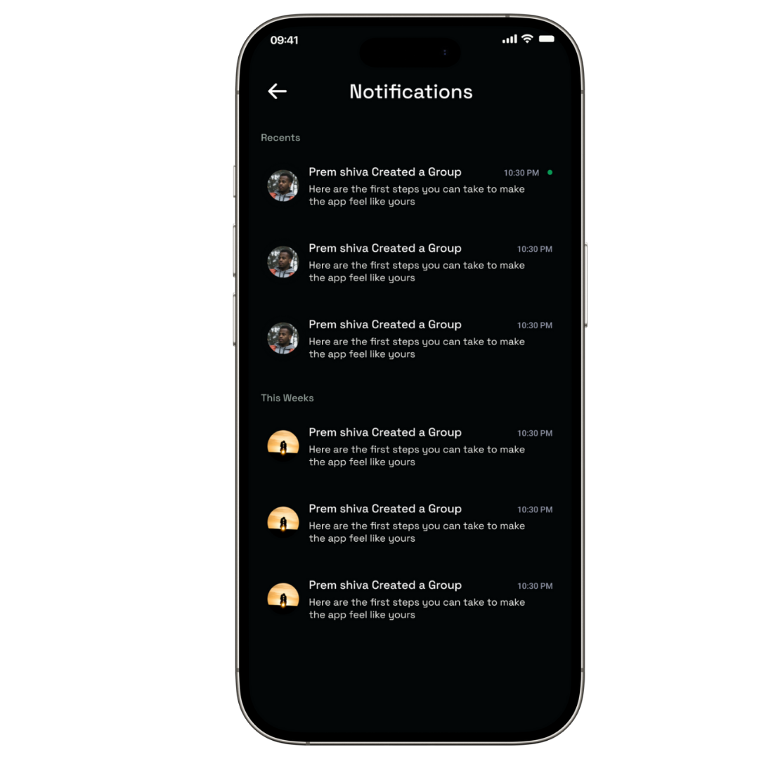 Notifications and explore showcase